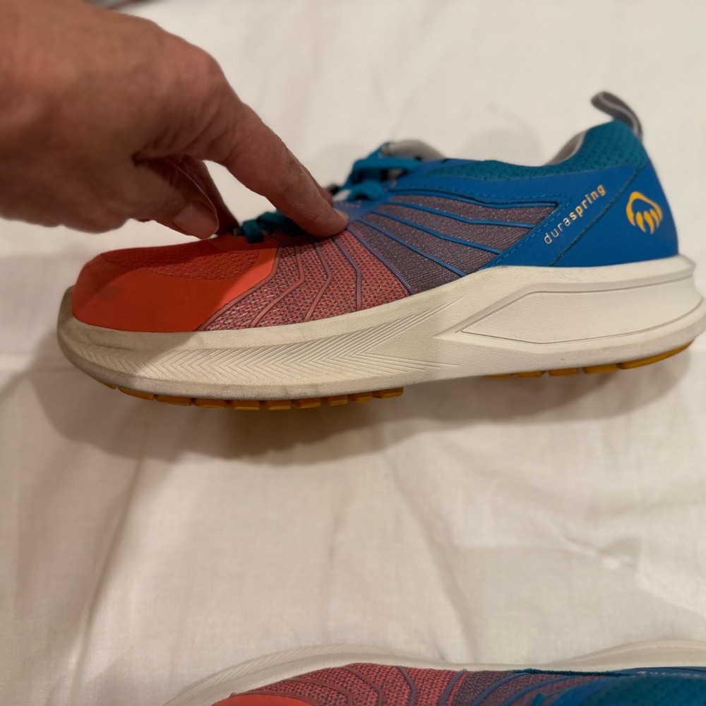 Wolverine Coral and Blue Bolt Durashocks Work Shoes - Picture 6 of 12
